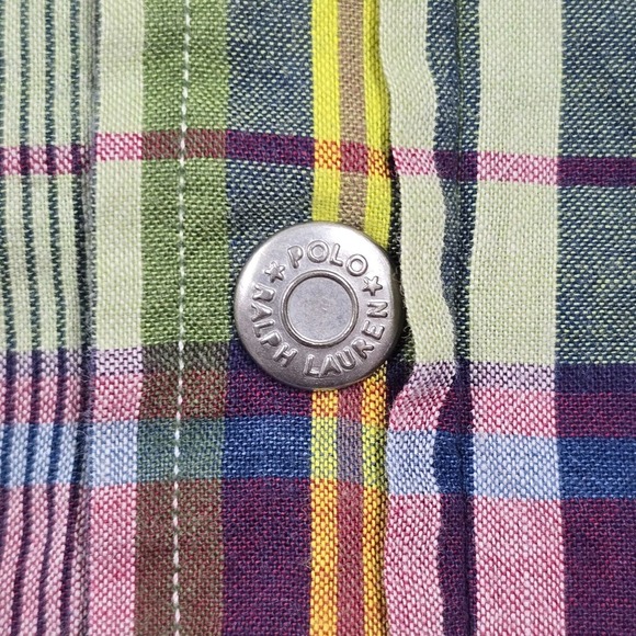 Vintage Polo Ralph Lauren Shirt Mens XXL Plaid RL Western Pearl Snap Cowboy - Picture 5 of 12